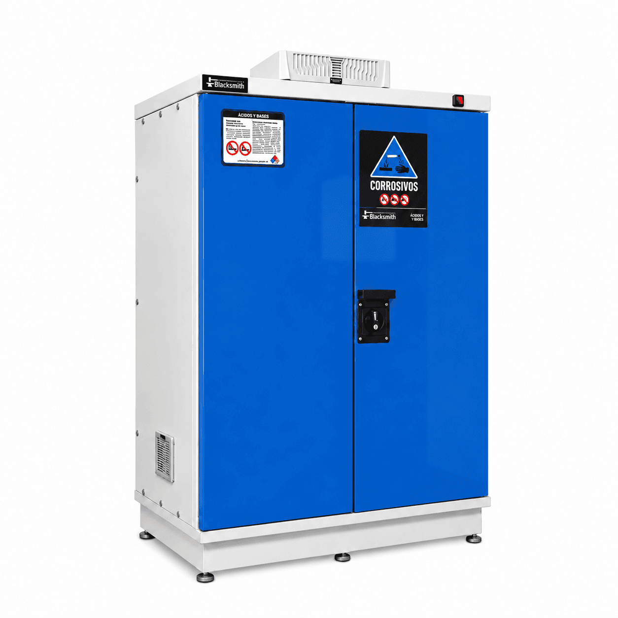 Gabinete para Corrosivos de 45 Galones T90 con Extracción – BLACKSMITH®