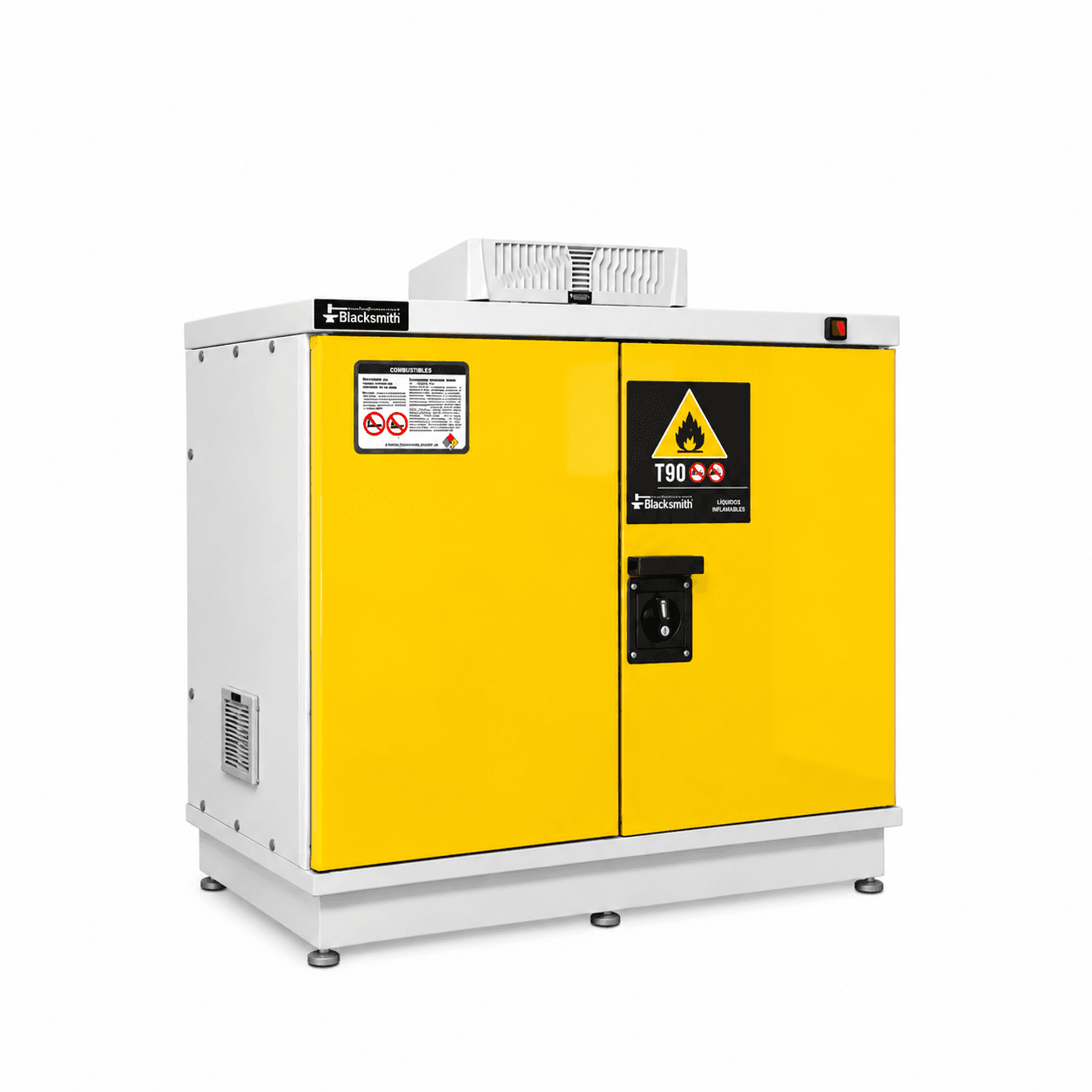 Gabinete para Inflamables de 30 Galones T90 con Extracción – BLACKSMITH®